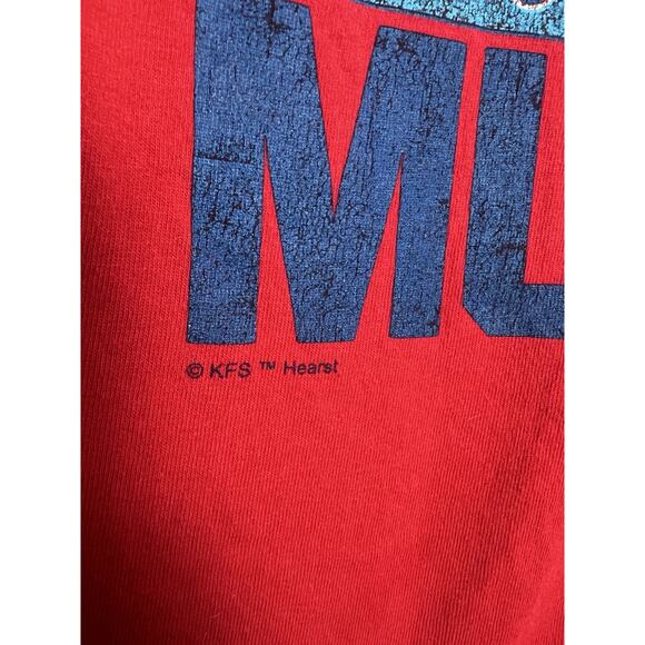 American Muscle Popeye Red Short Sleeve Size Large Brisco Brands - Picture 2 of 5